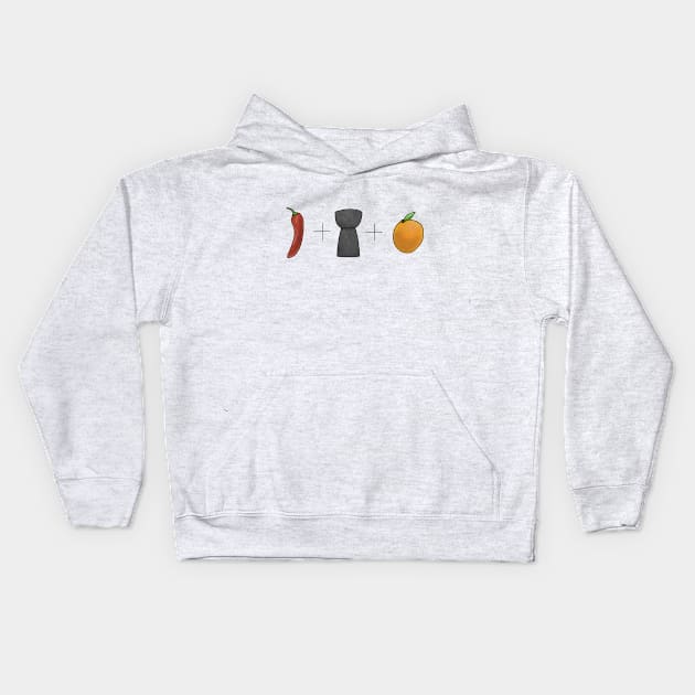 Red Hot Orange Stones Kids Hoodie by strikingtherainwing